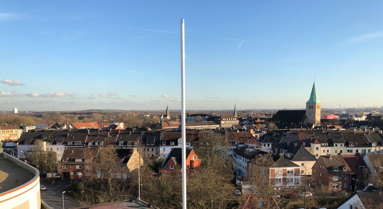 Blick vom Dach des Hochhauses am Westwall 39 in Dorsten